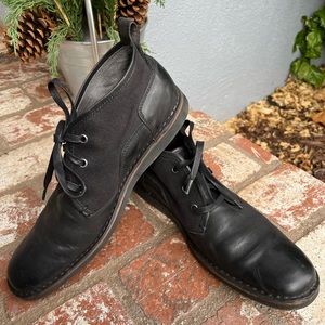 John Varvatos chukka black shoes